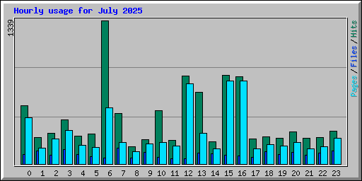 Hourly usage for July 2025