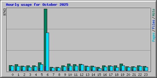 Hourly usage for October 2025